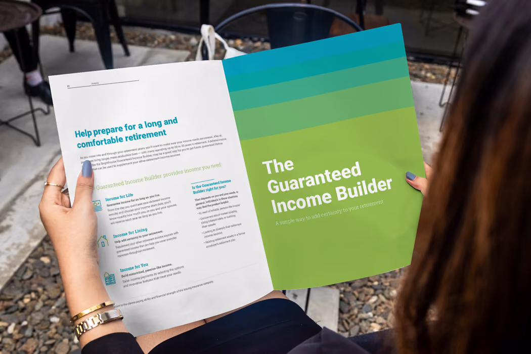Brighthouse Financial GIB brochure interior spread