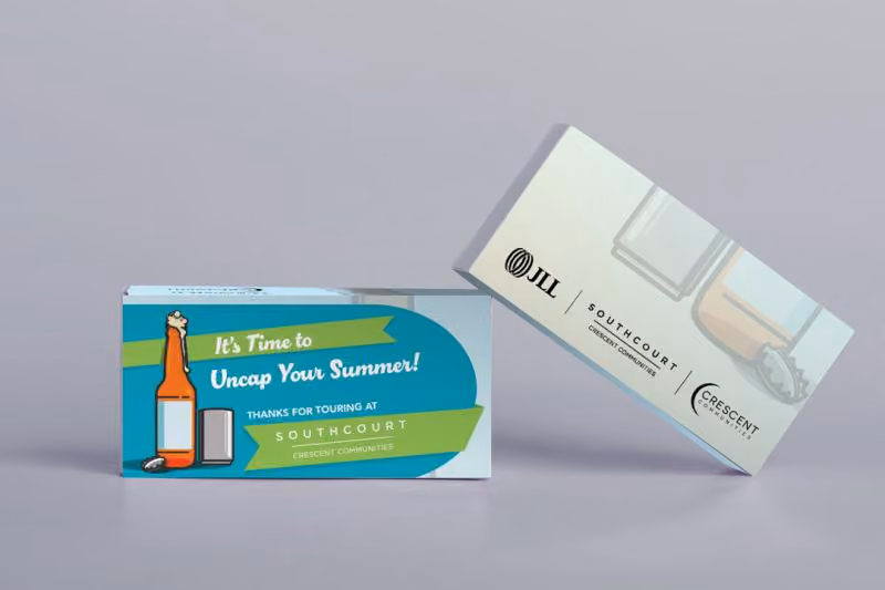 JLL branded tour gift and swag packaging