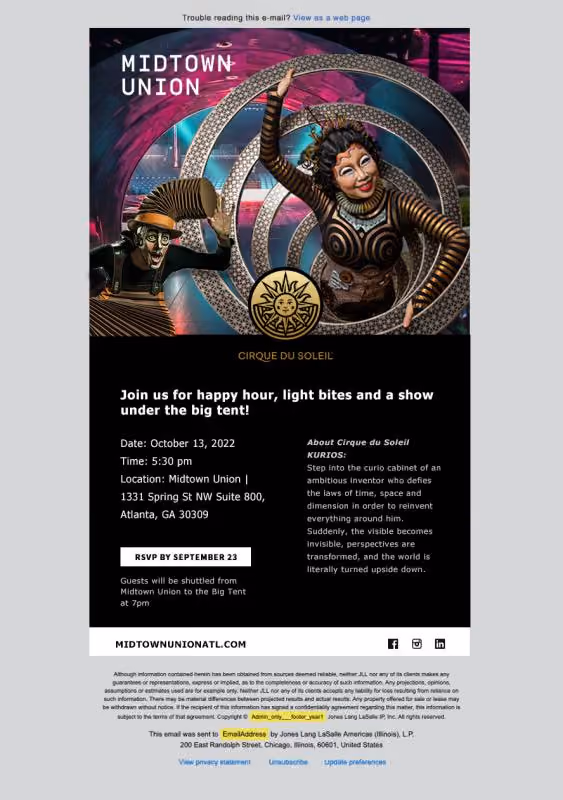 JLL Midtown property email design