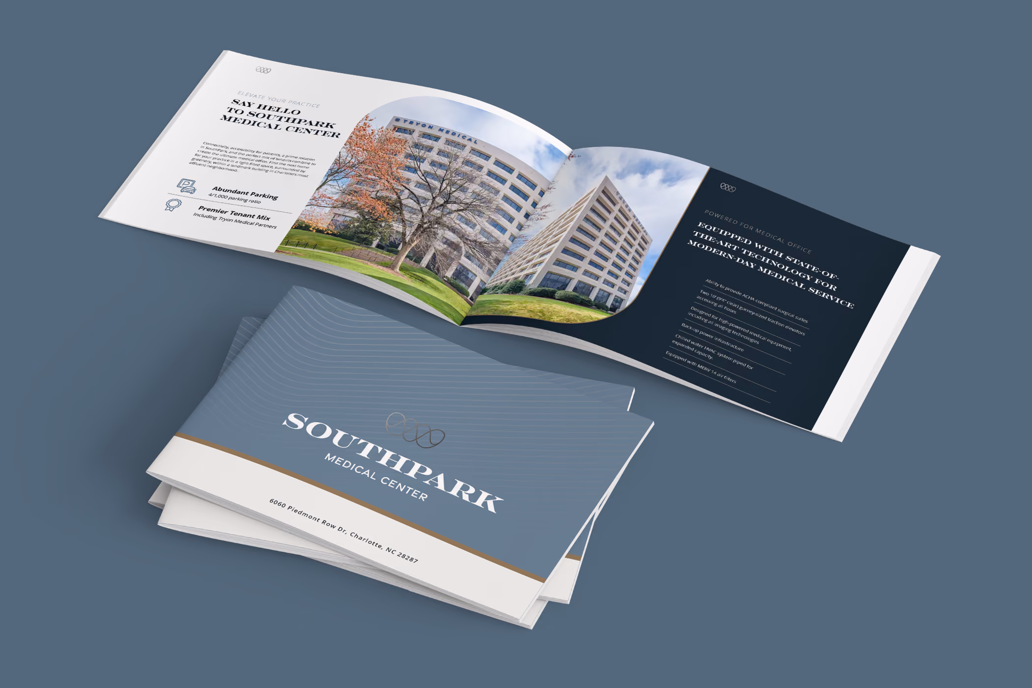JLL SouthPark property brochure interior spread