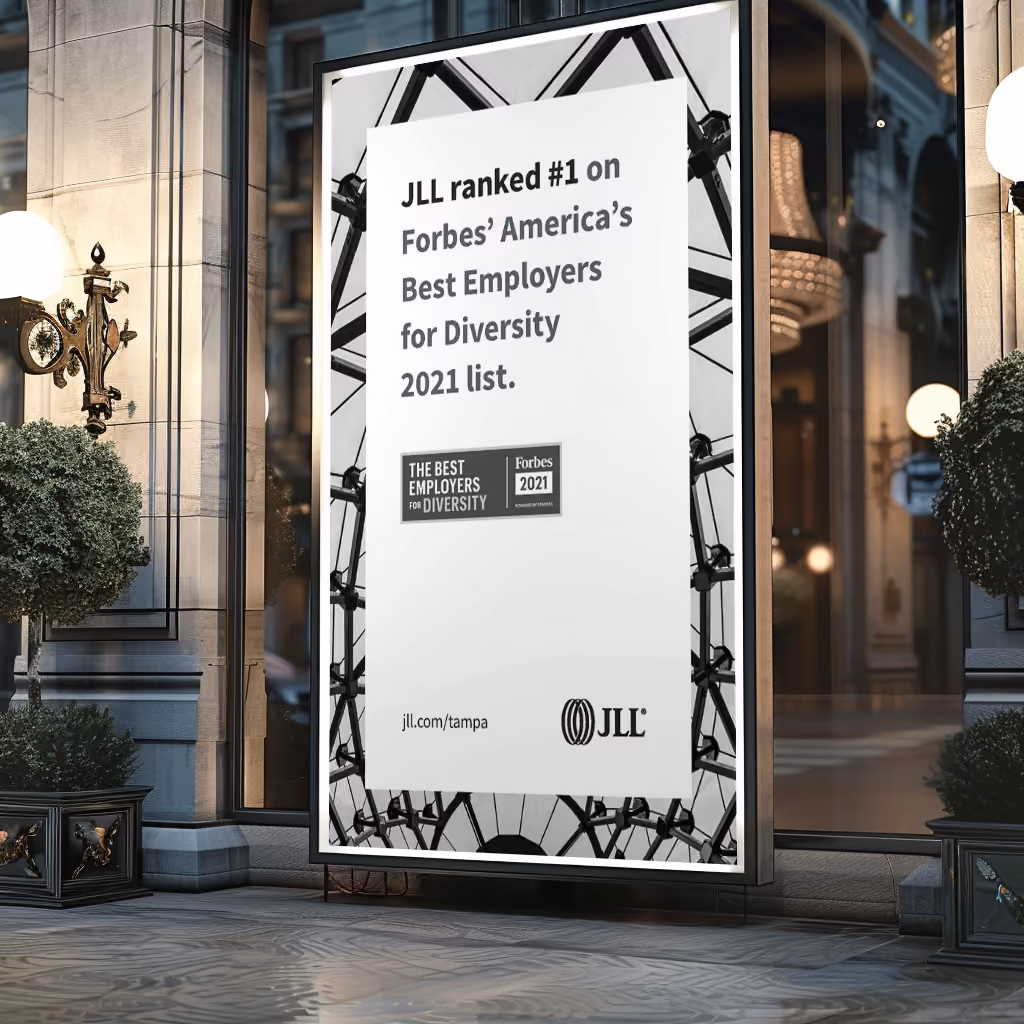 JLL property leasing digital ad