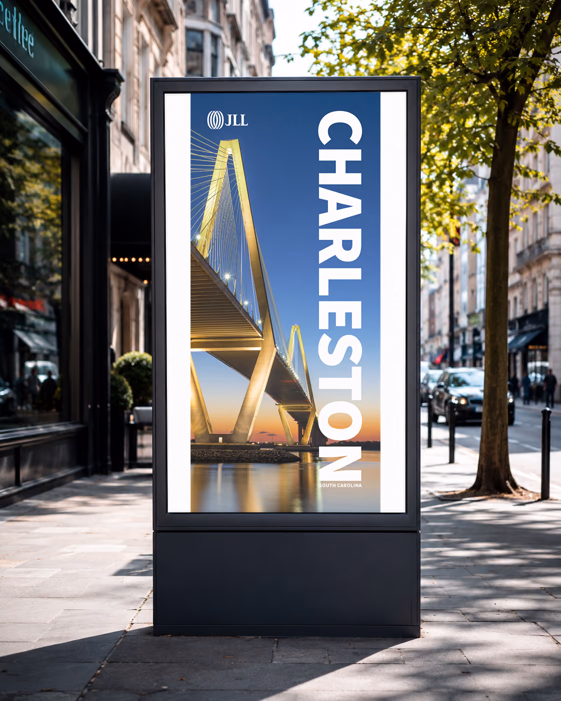 JLL Charleston branded pull-up banner