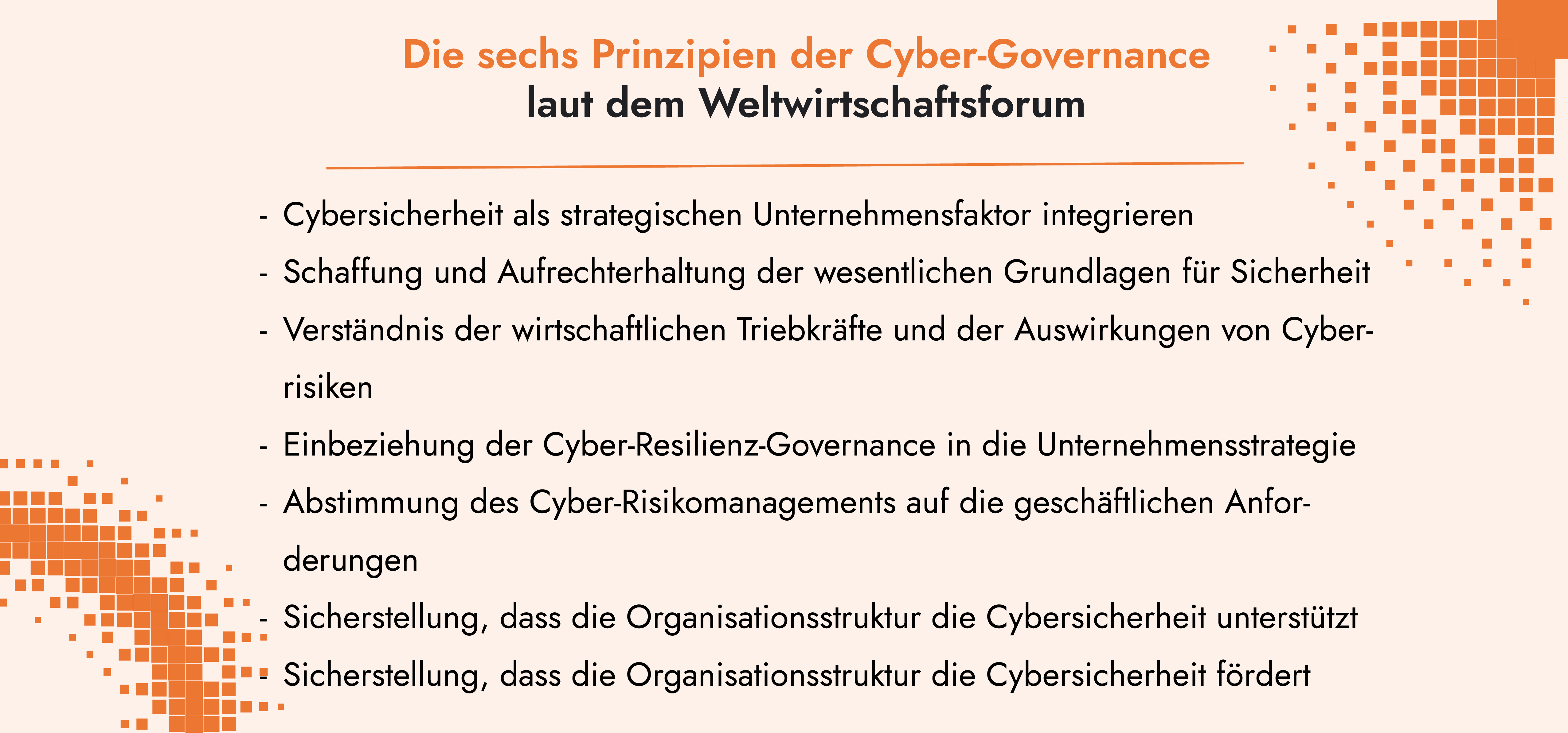 Die 6 Prinzipien der Cyber-Governance