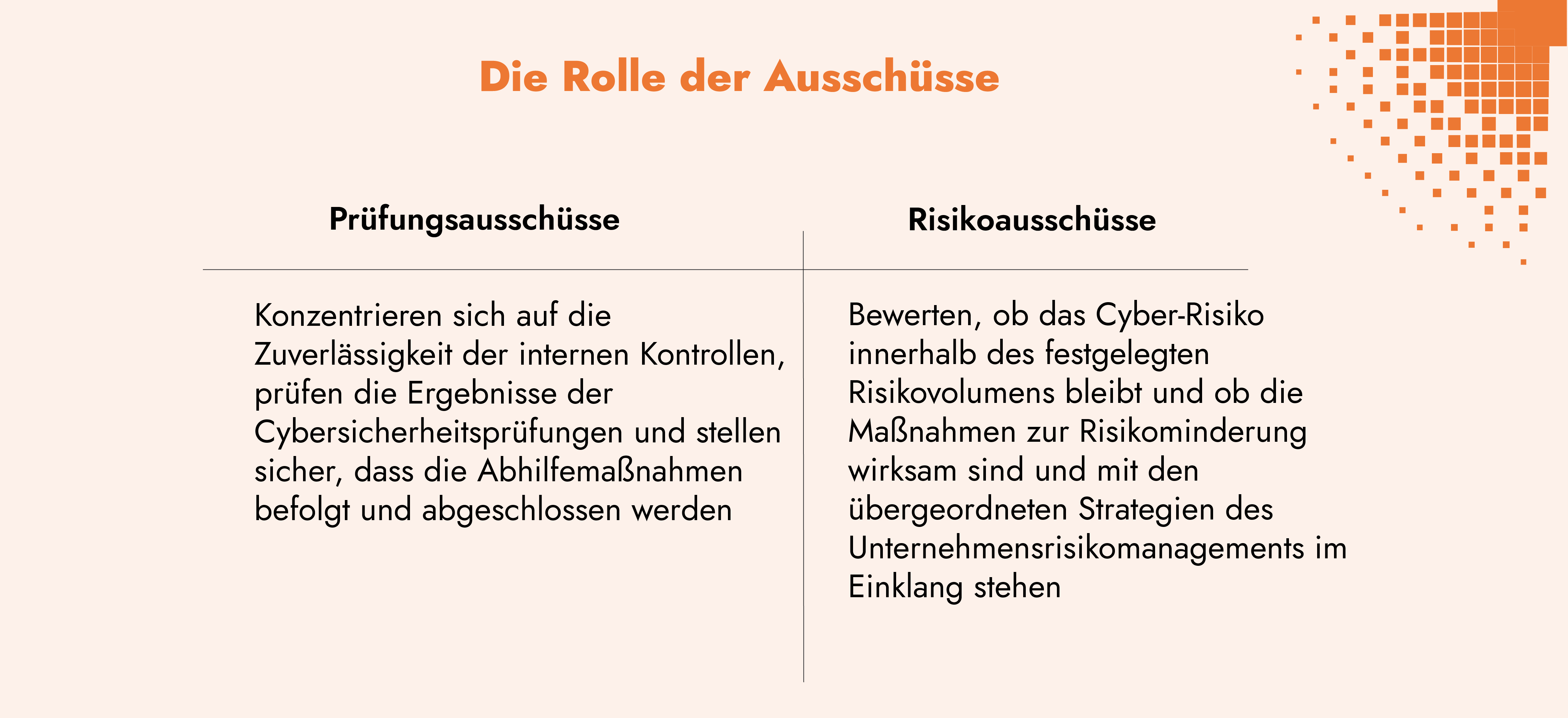 Die Rolle der Ausschüsse