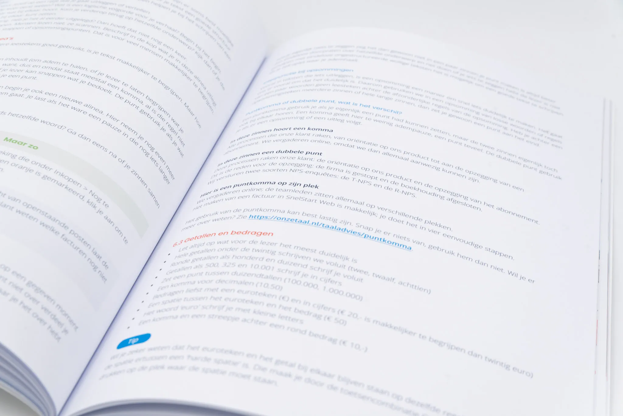 Foto van de inhoud van een werkboek.