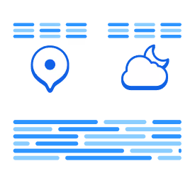 Weather app interface showing current temperature 31°C with location icon and partly cloudy night condition.