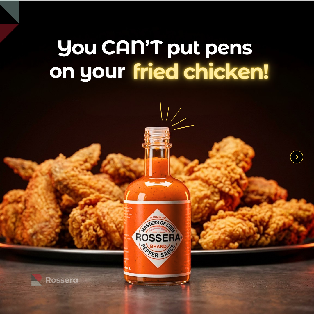 Rossera hot sauce bottle
