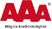 AAA credit rating symbol with text 'Högsta kreditvärdighet' underneath.