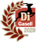 Di Gasell 2020 award emblem with a laurel wreath and a stylized gazelle head.