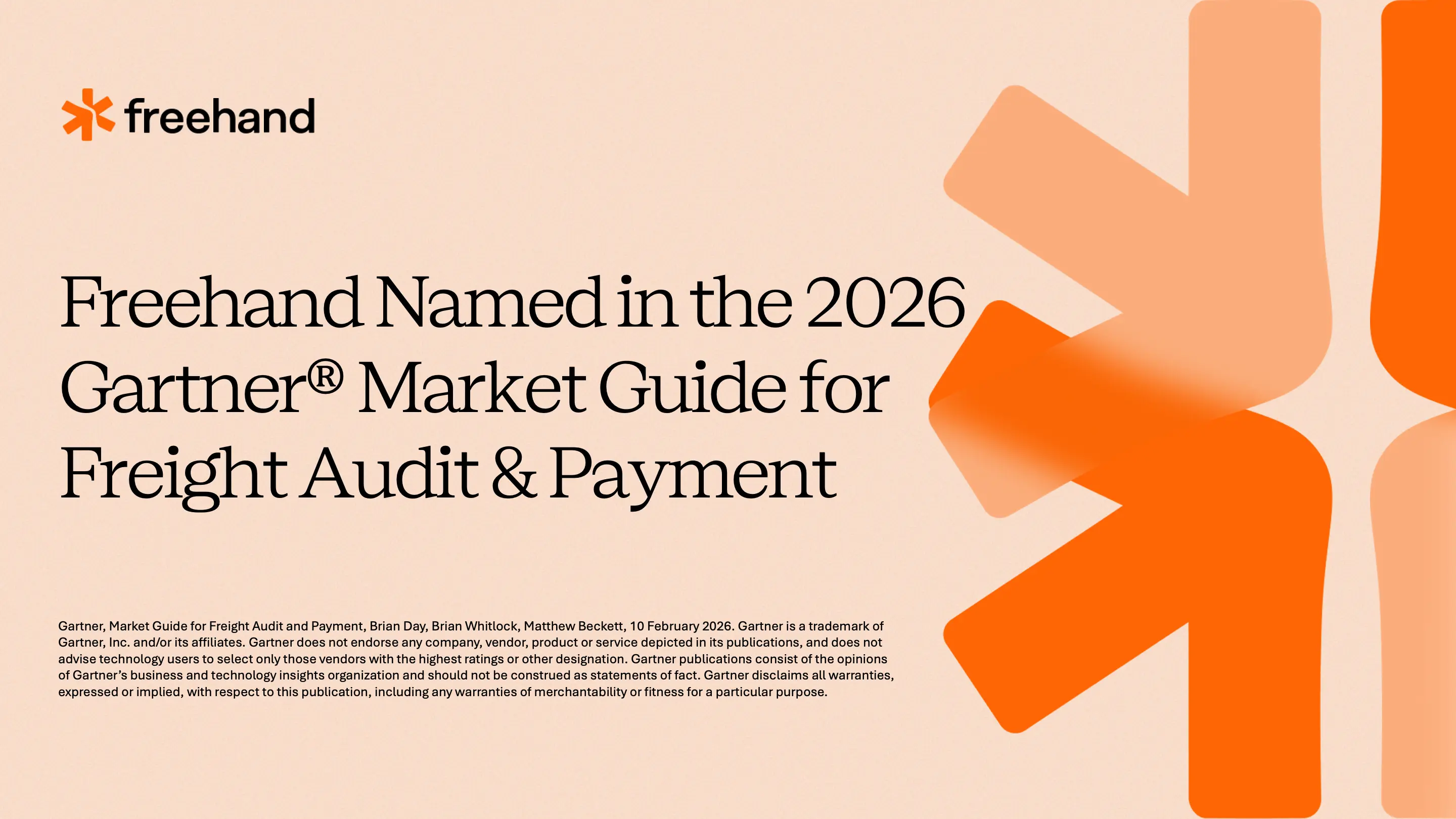 Freehand Recognized in the 2026 Gartner ® Market Guide for Freight Audit and Payment Providers