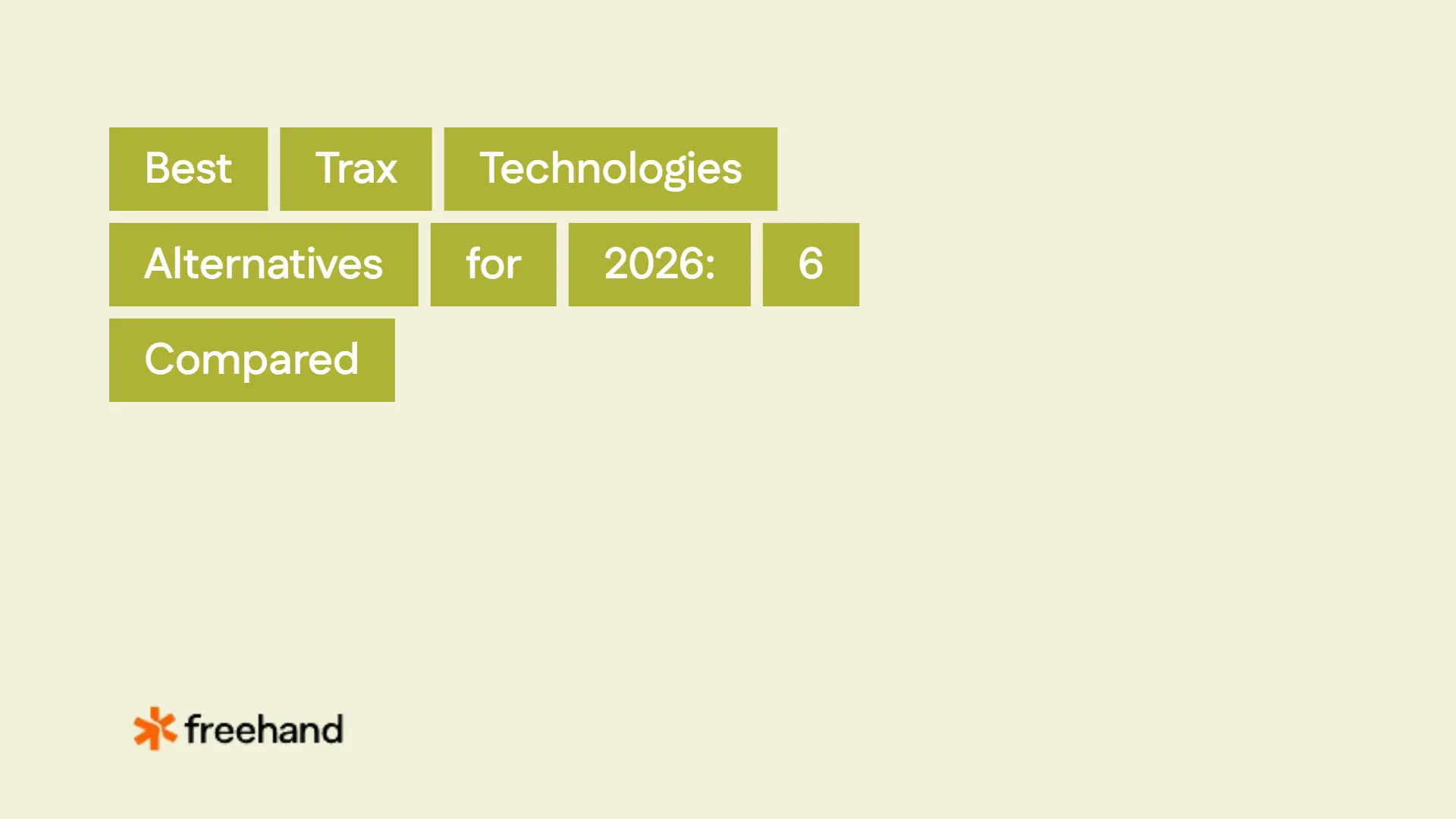 Trax Technologies Alternative