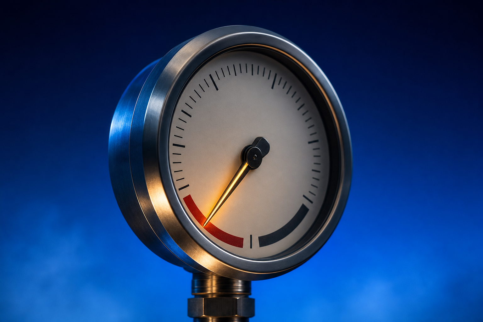 Threshold gauge representing the minimum viable category test for medical device marketing strategy