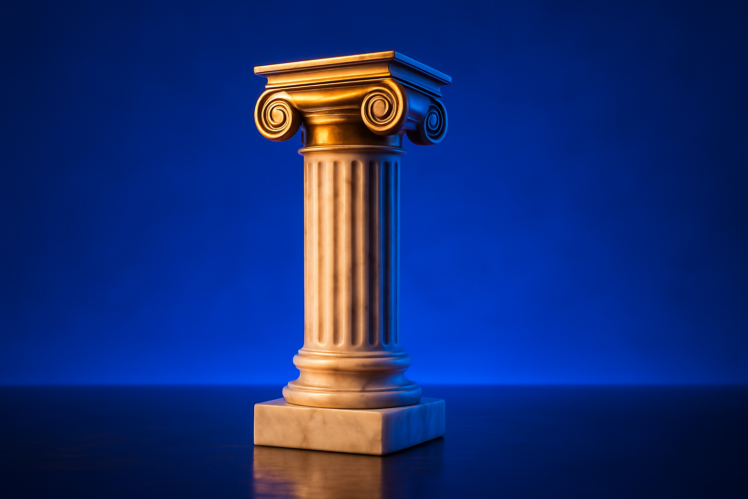 Marble architectural columns showing the acquirer-rep portfolio dynamic post-exit