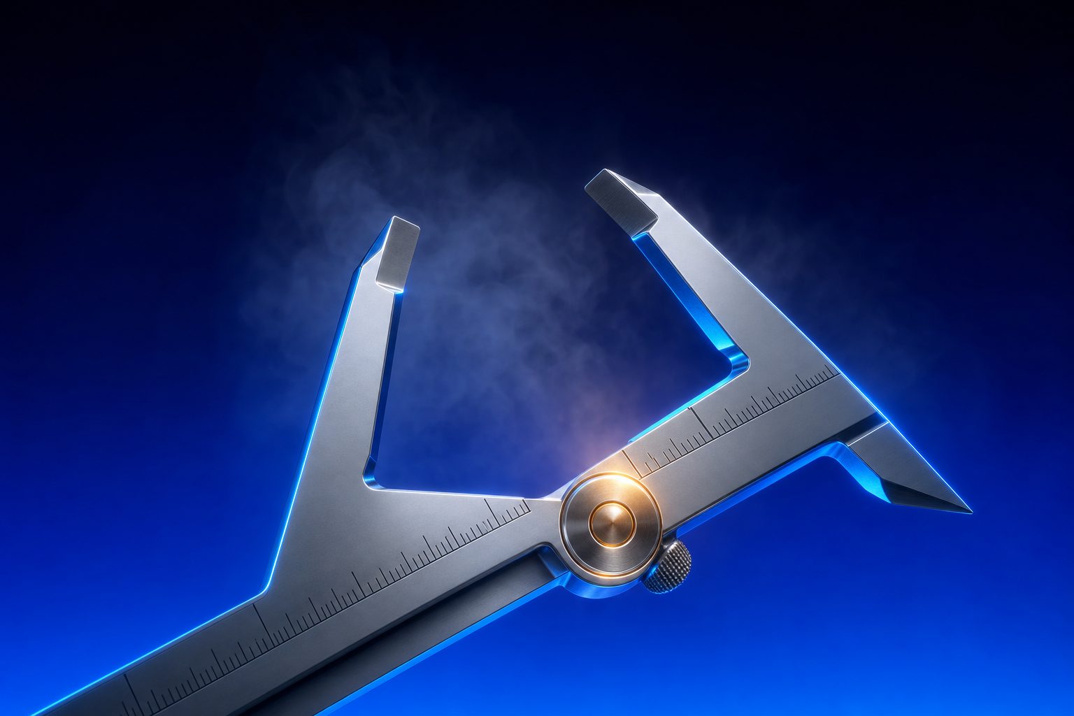 Stainless steel calipers representing the precision measurement approach of a medtech marketing specialist