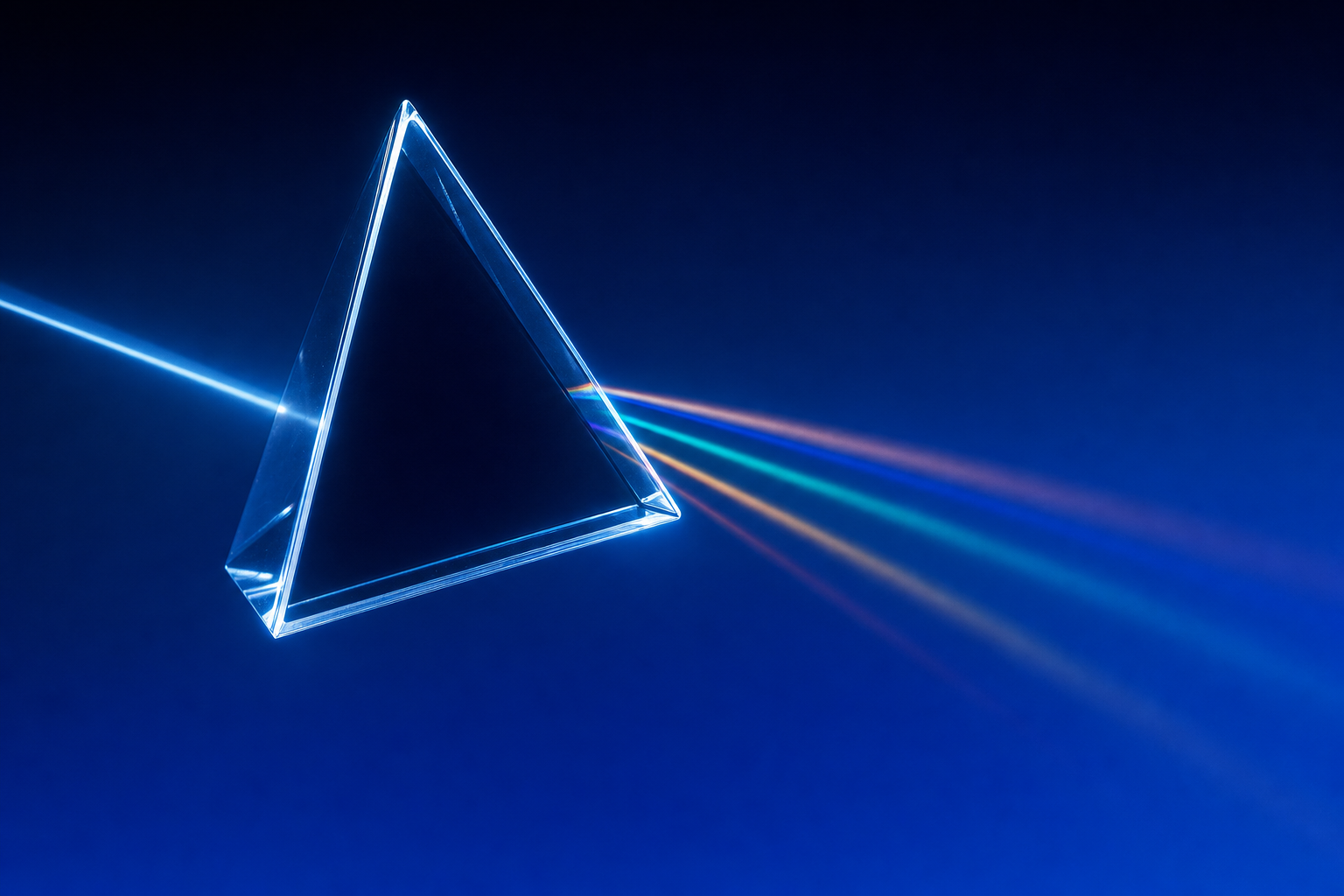 Crystal prism splitting into four bands — the four types of healthcare marketing agencies