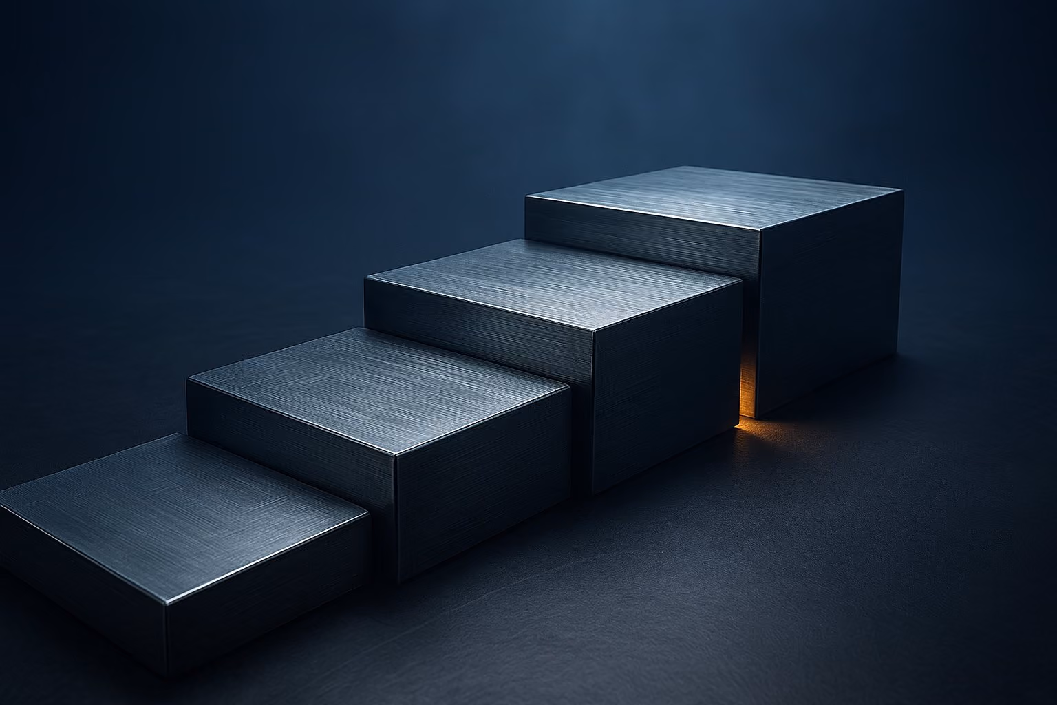 our ascending steel platforms representing the staged go-to-market sequence from Series A to acquisition