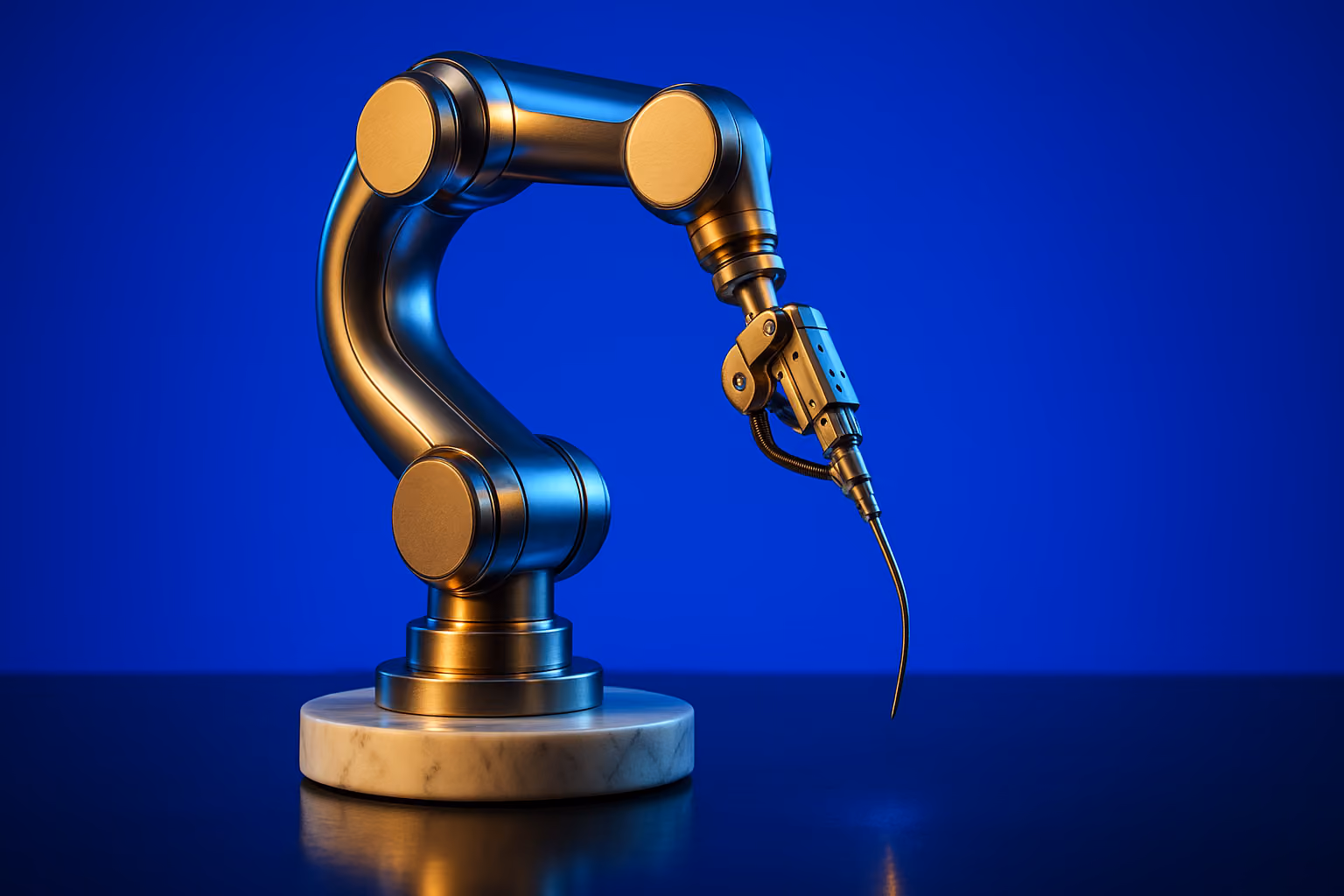 Robotic Surgical Arm showing how intuitive surgical's commercial strategy built a $200b pull-driven market are