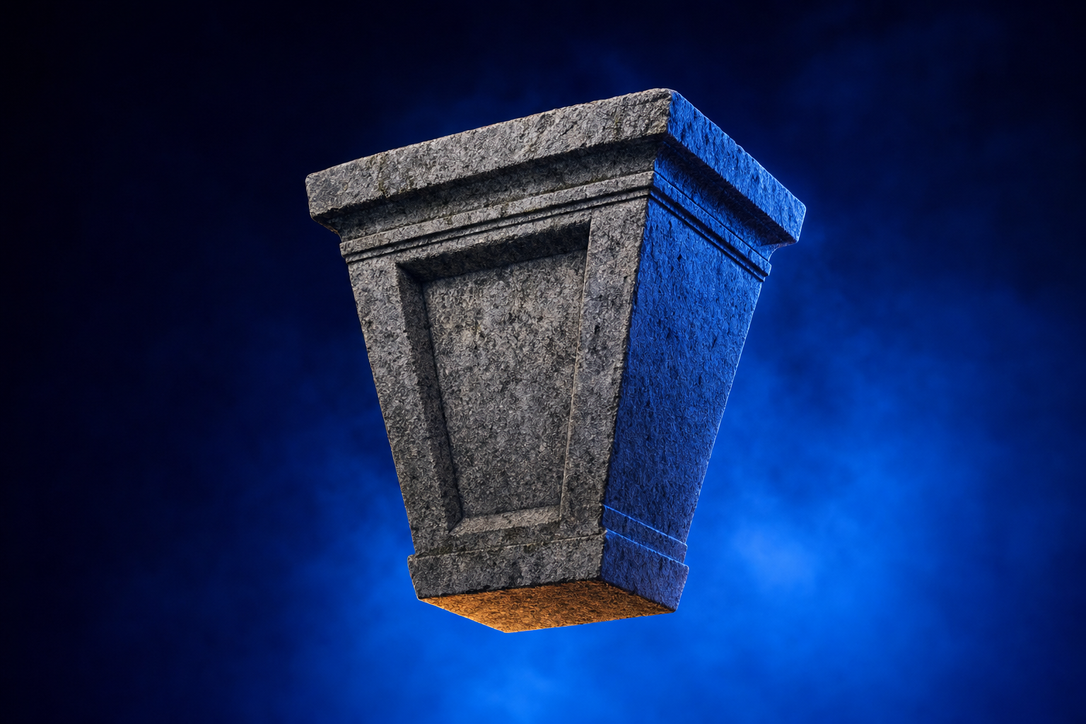 Granite keystone representing the foundational insight behind a medical device sales rep team that built twenty profitable quarters
