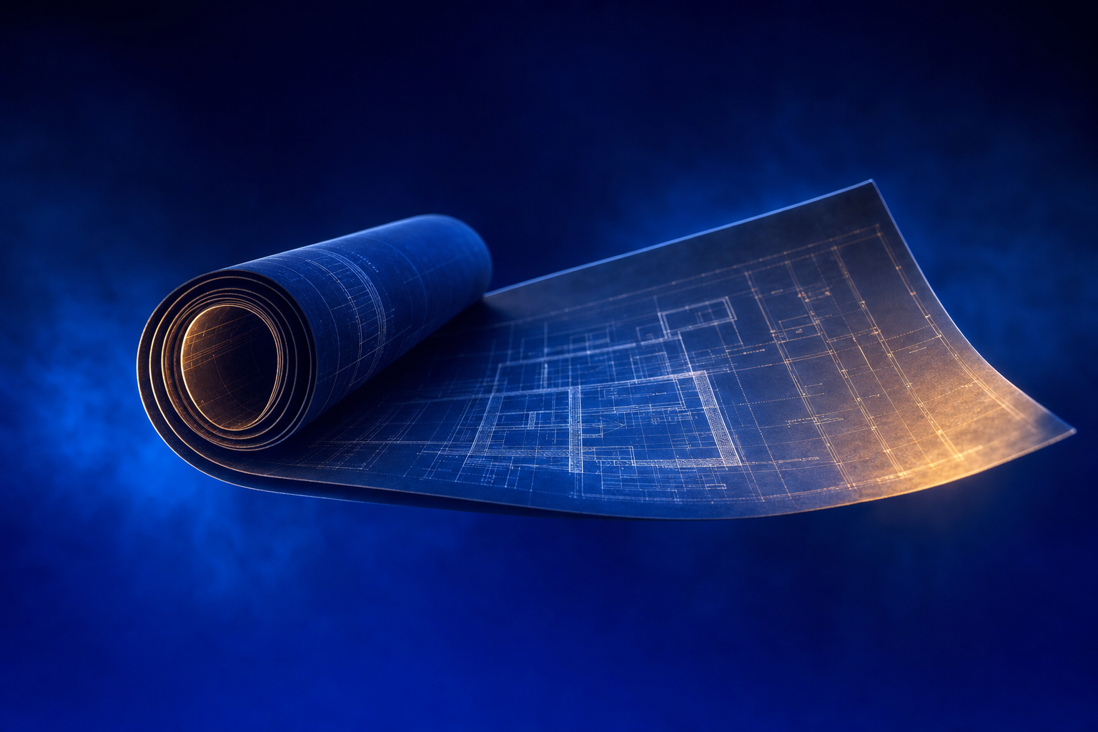 An unrolled blueprint representing the market engineered before launch