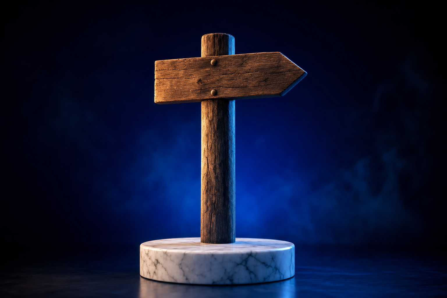 A signpost pointing forward representing category-first sequencing.
