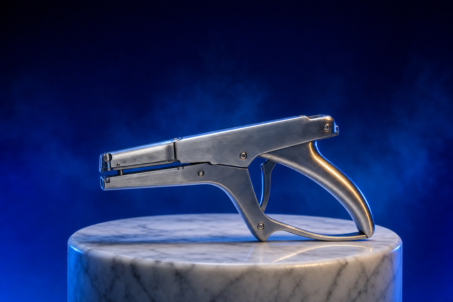 A vintage surgical stapler representing the US Surgical M&A playbook.