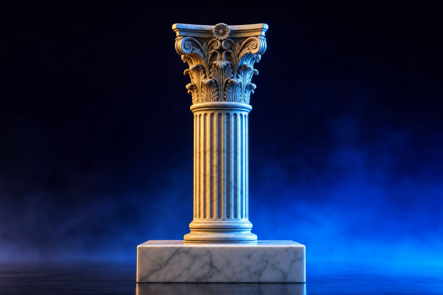 A Greek column representing the four pillars of category messaging narrative GTM.