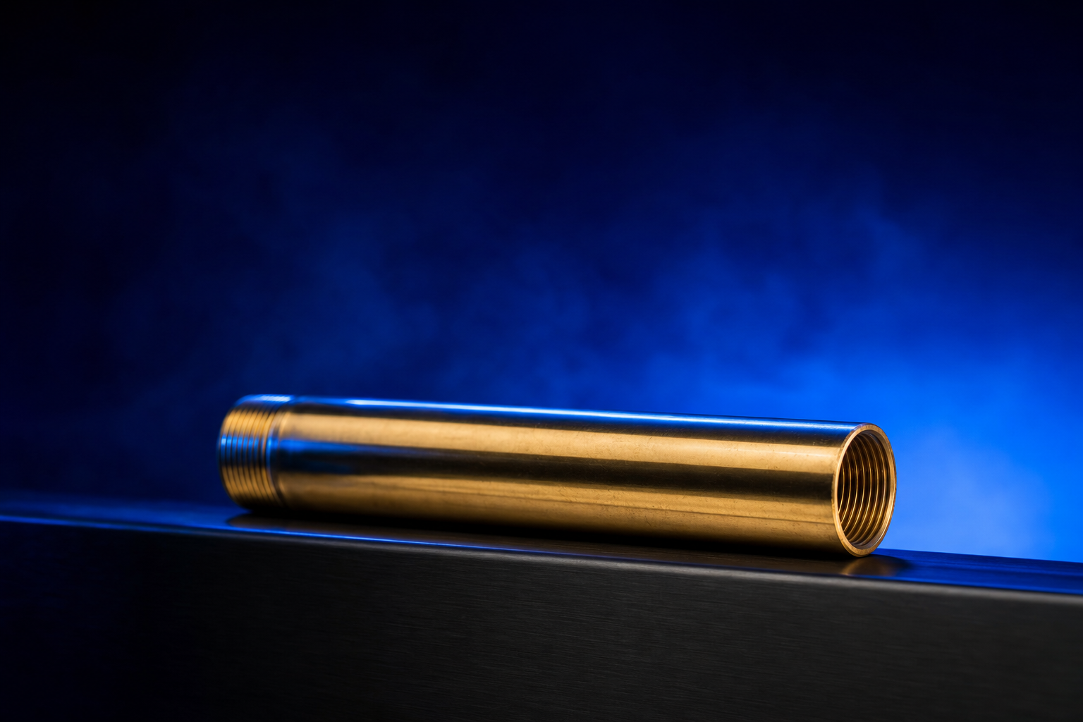 A brass pipe section representing multichannel engagement compounding into pipeline.