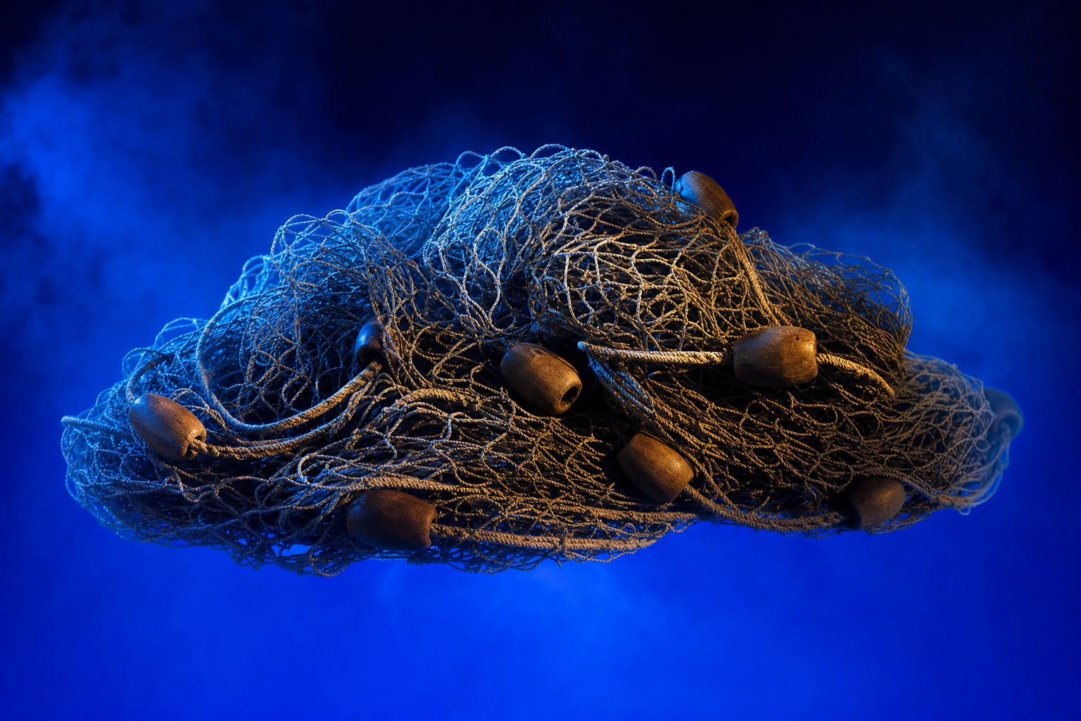 A fishing net representing demand creation and demand capture coordination.