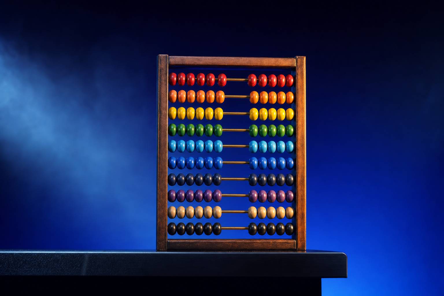 A wooden abacus representing the compounding math of multi-service engagements.