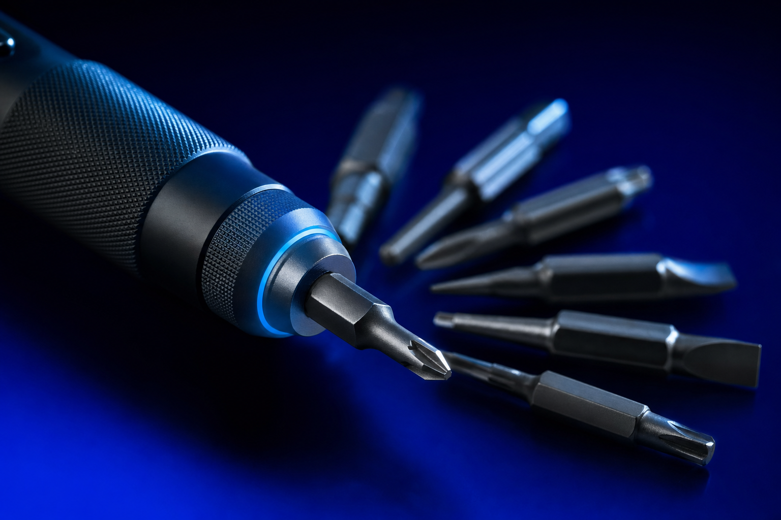 A multi-tool with interchangeable heads, showing consultants used before a full-time hire