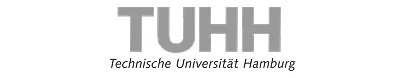 Logo of TUHH with the text Technische Universität Hamburg below the acronym.