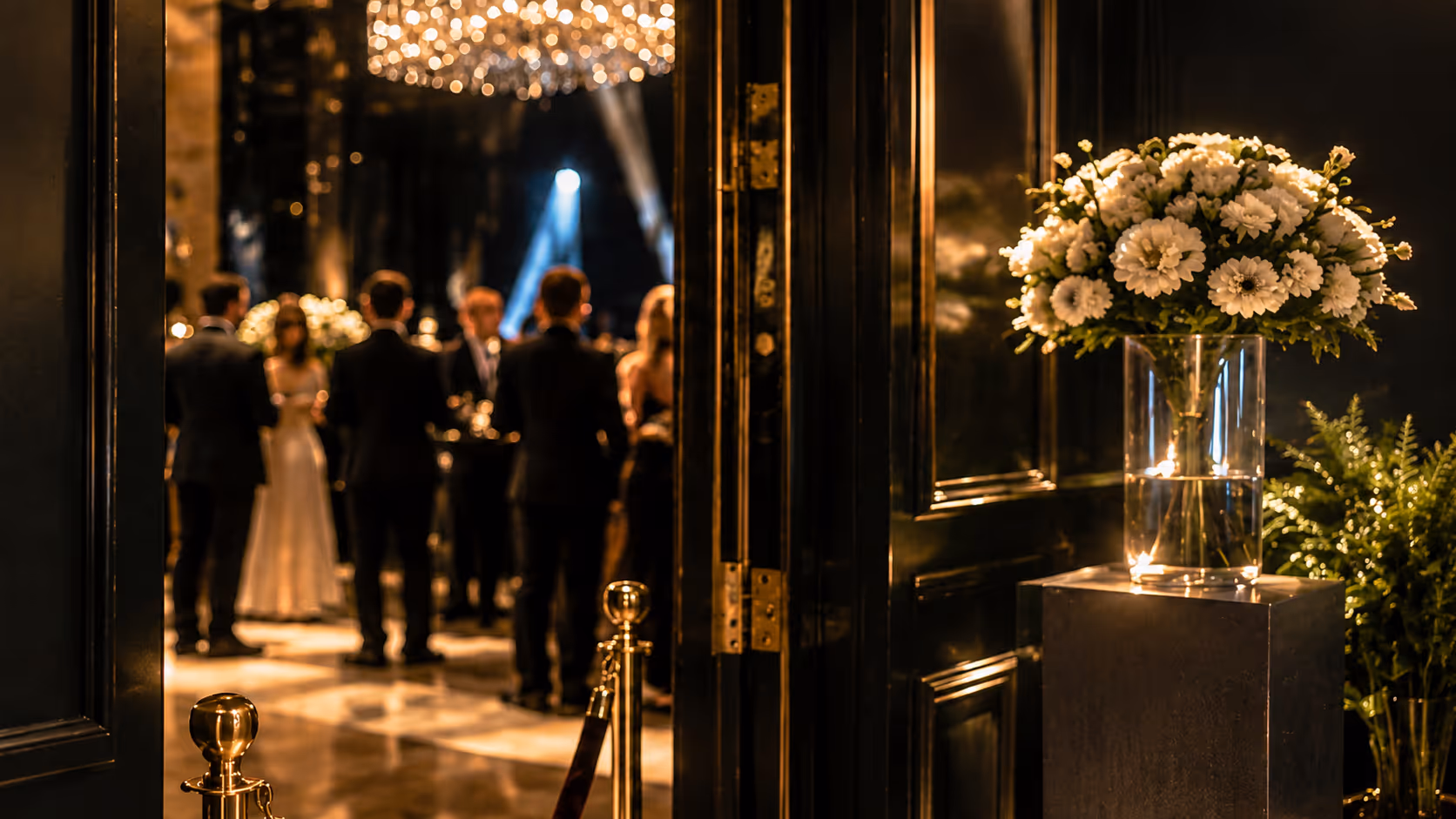 Elegant VIP event entrance coordinated by Moveolux Concierge Services.