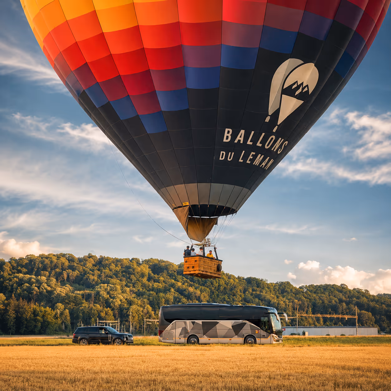 Hot air balloon experience over open countryside — exclusive access and bespoke travel experiences curated by Moveolux.