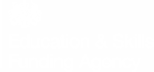 Education & Skills Funding Agency logo in white with a coat of arms above the text.