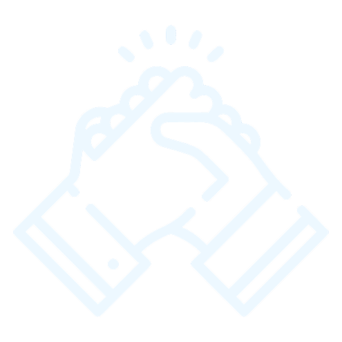 Icon of two hands shaking, representing partnership and employer collaboration