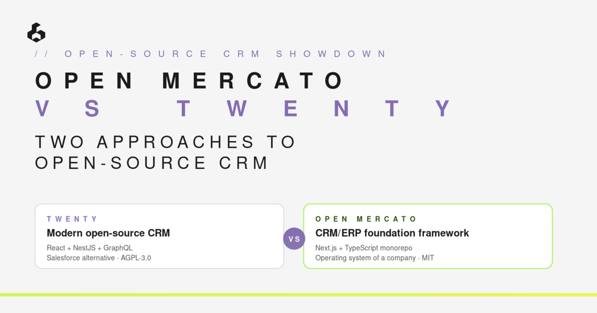 Open Mercato vs Twenty: Two Approaches to Open-Source CRM