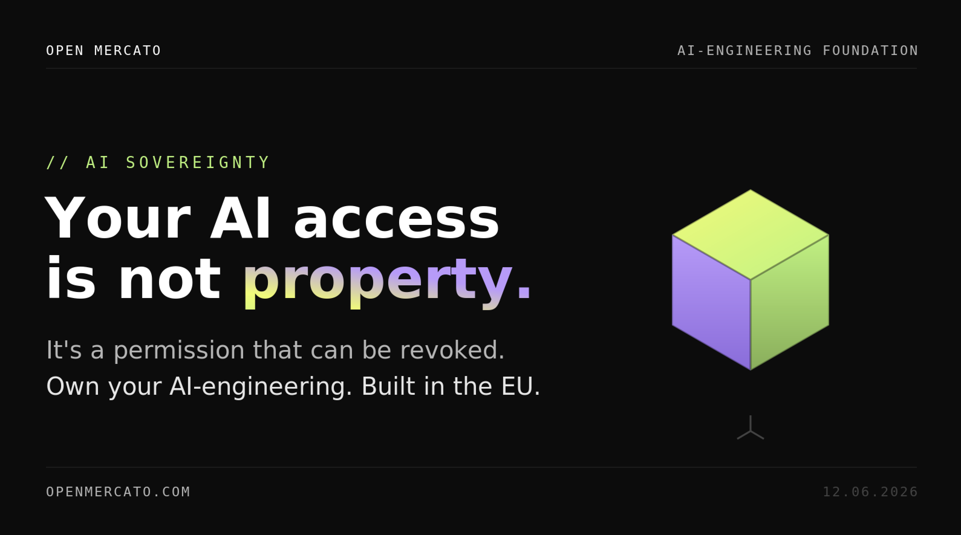 Your AI access is not property. It is a permission that can be revoked.