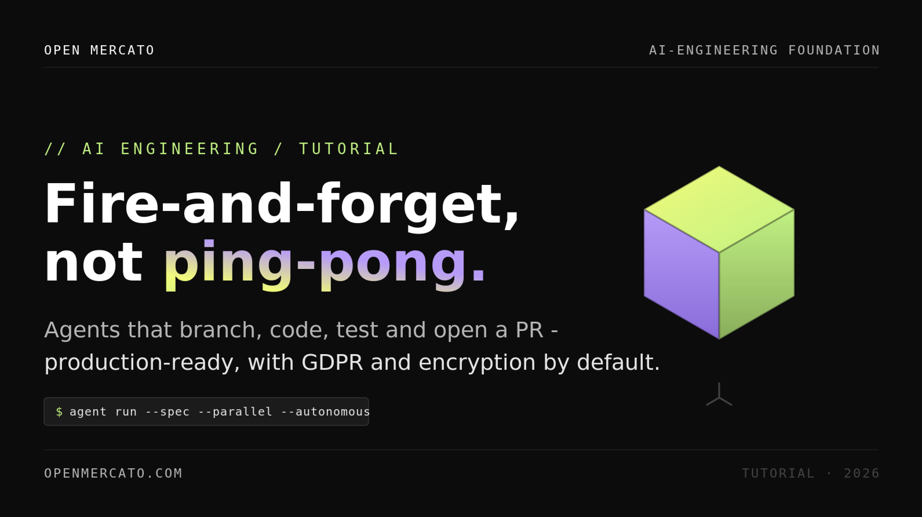 Fire-and-Forget AI Engineering: How an Agent Shipped a Production App on Open Mercato