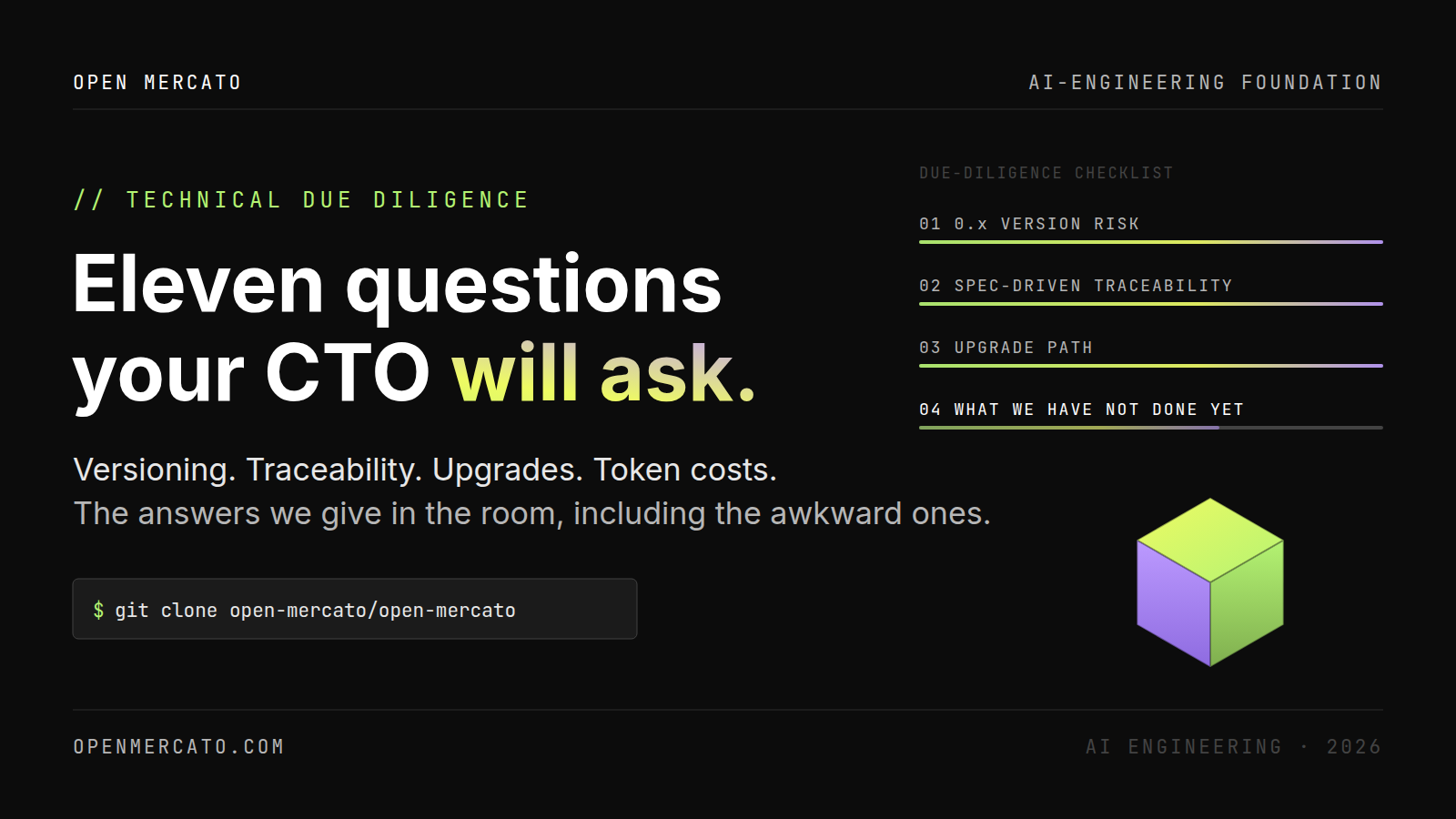 Eleven Questions CTOs Ask Before They Build on Open Mercato