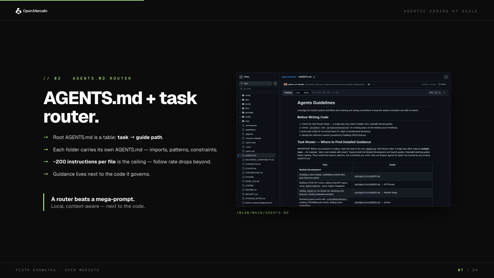 AGENTS.md task router