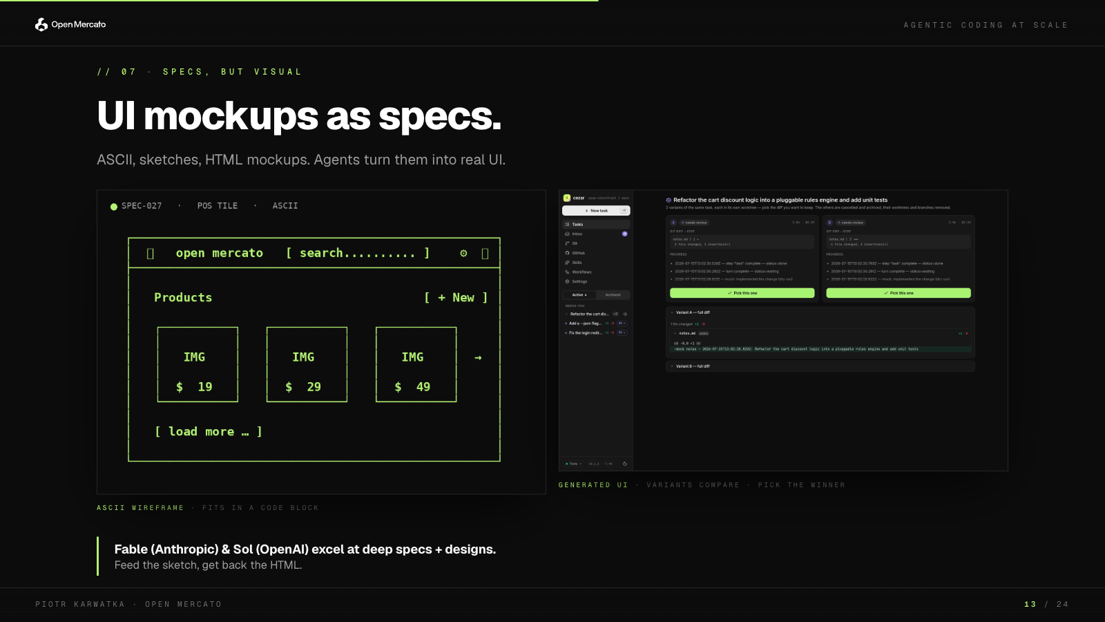 From ASCII wireframes to design-system-compliant HTML mockups