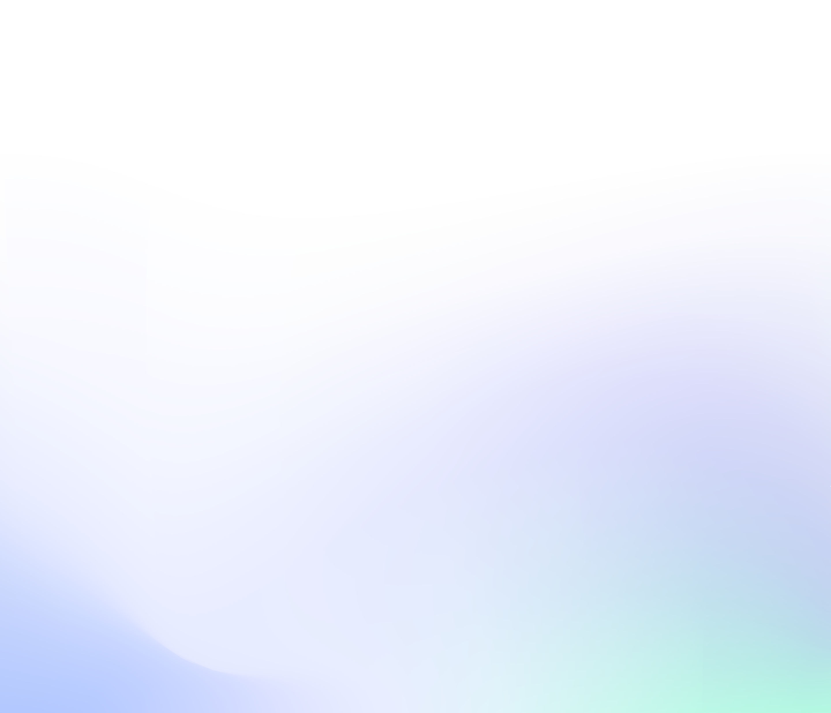 Soft gradient background blending white, blue, purple, and green colors.