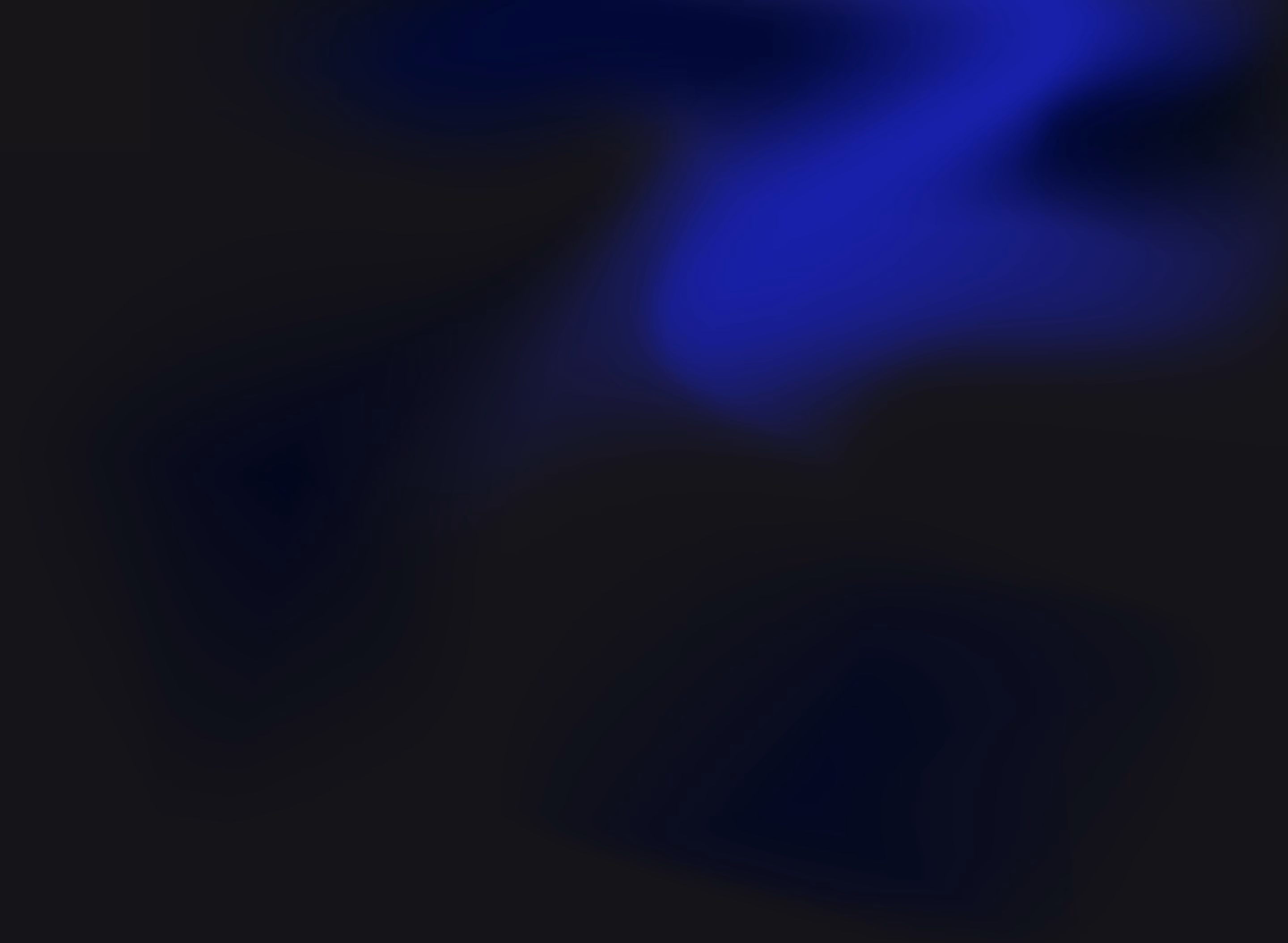 Abstract dark background with blurred blue shapes fading into black.