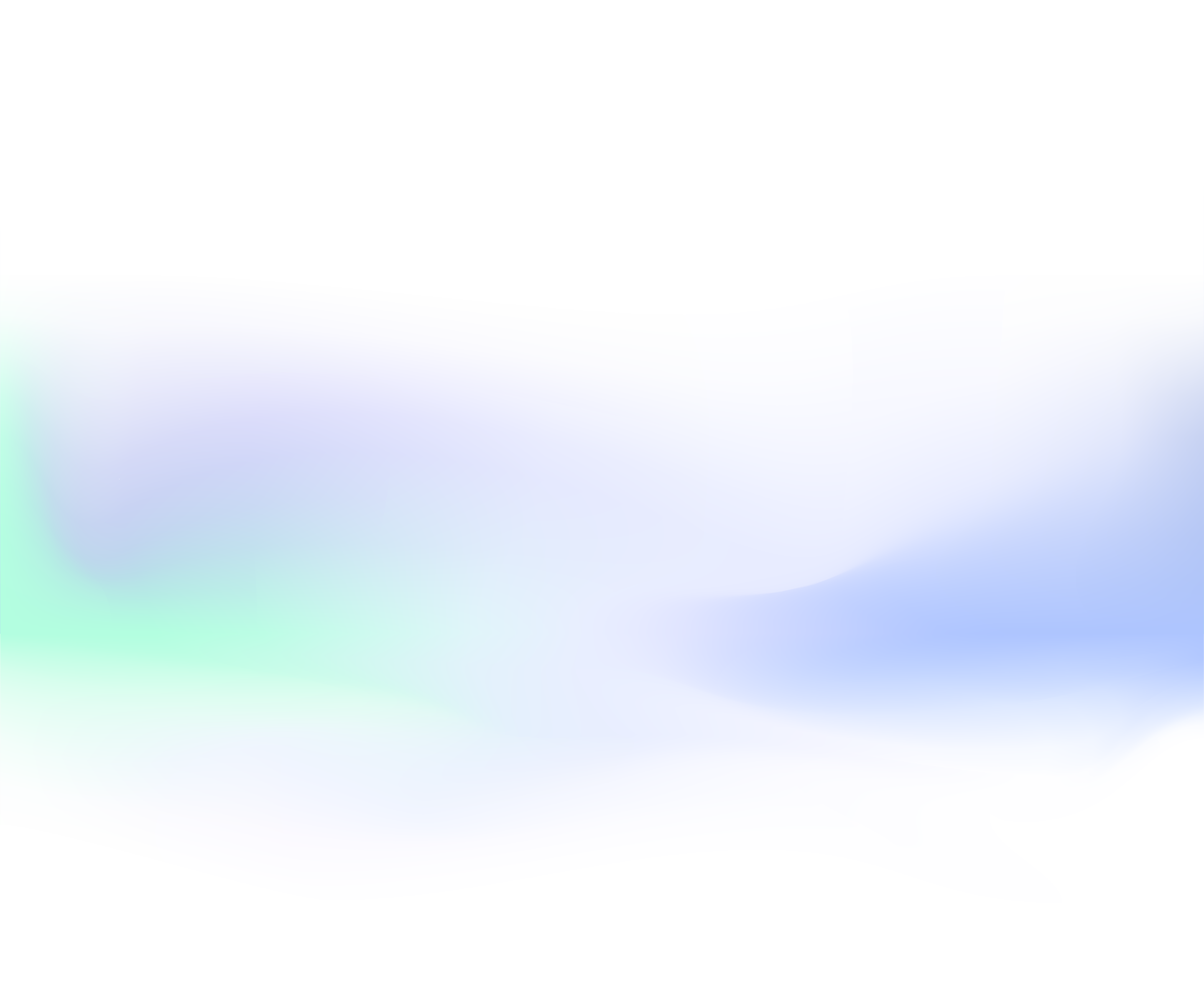 Abstract blue and green blurred gradient waves on a white background.