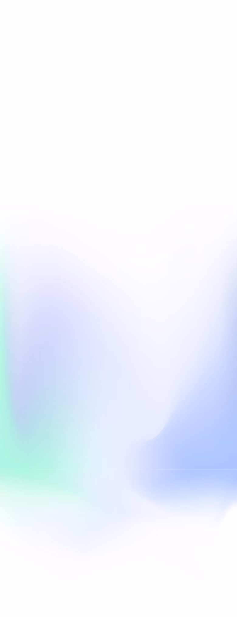 Abstract gradient background blending light green, blue, and white colors.