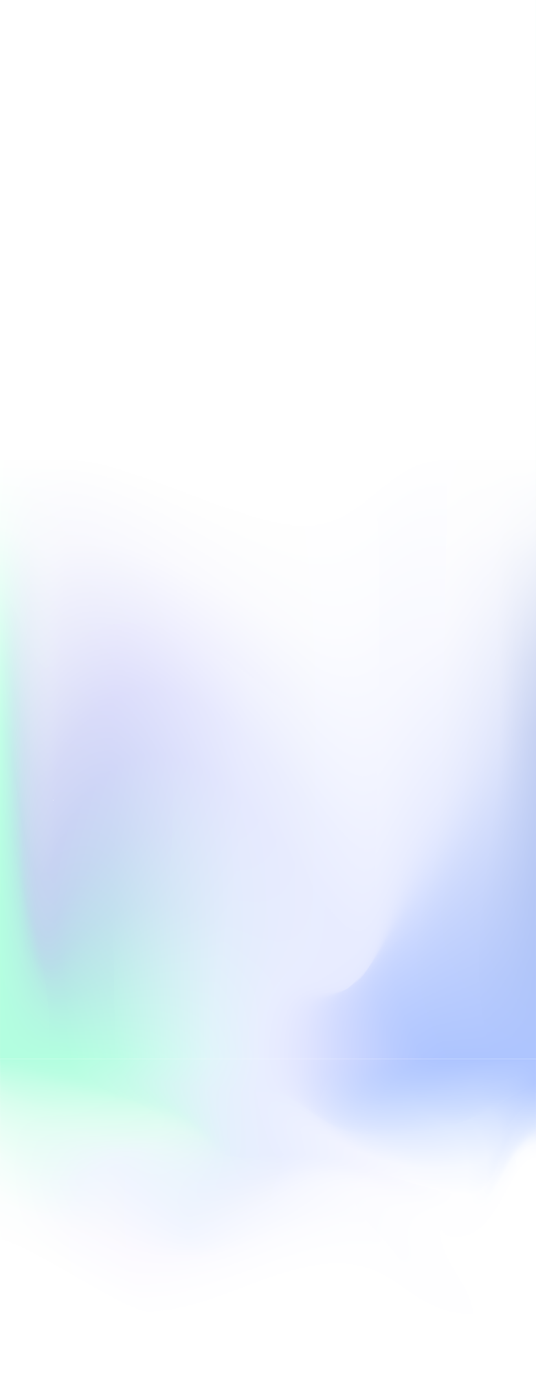 Abstract gradient background blending light green, blue, and white colors.