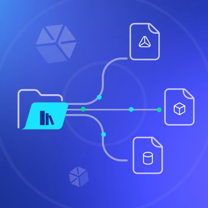 Blue tech illustration with CUAP text, database, cloud, and email icons on purple background.