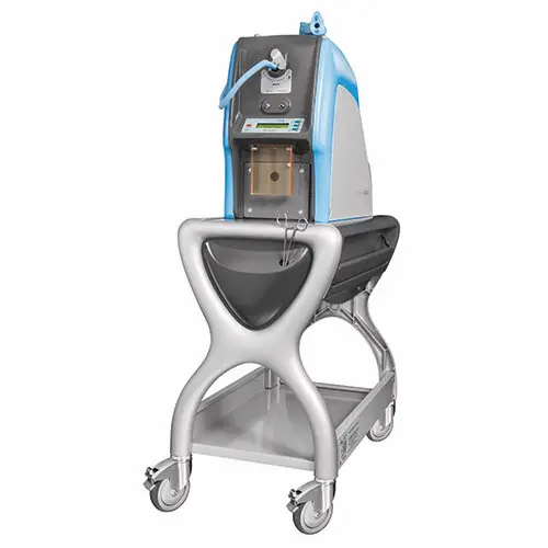 Tc-99m markiertes Aerosol zur Lungenventilations-Szintigraphie, hergestellt im Technegas-Generator durch Erhitzen von Tc-99m in einer Argon-Atmosphäre.