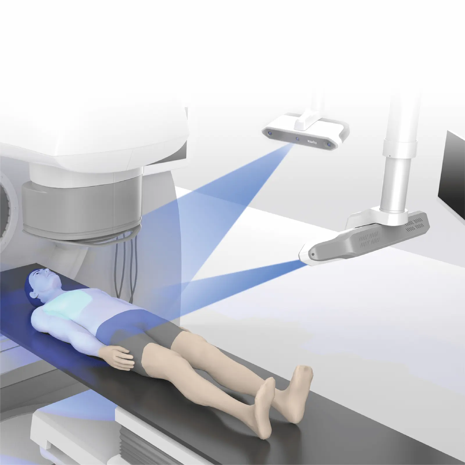 Das Klarity AccuTrak™ SGRT-System bietet eine kontinuierliche Bewegungsüberwachung, automatische Sicherheitsverriegelungen und eine schnelle Patientenausrichtung.