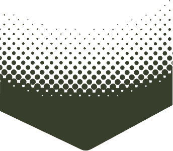 Motif de demi-cercles verts dégradés formant une pointe vers le bas sur un fond noir.